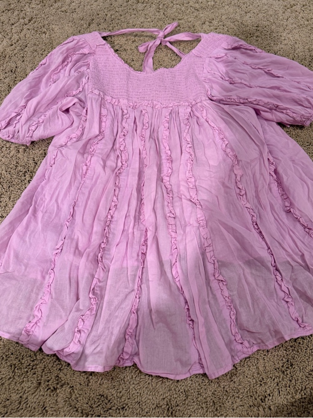 Free people purple babydoll shirt dress - damage see photos
